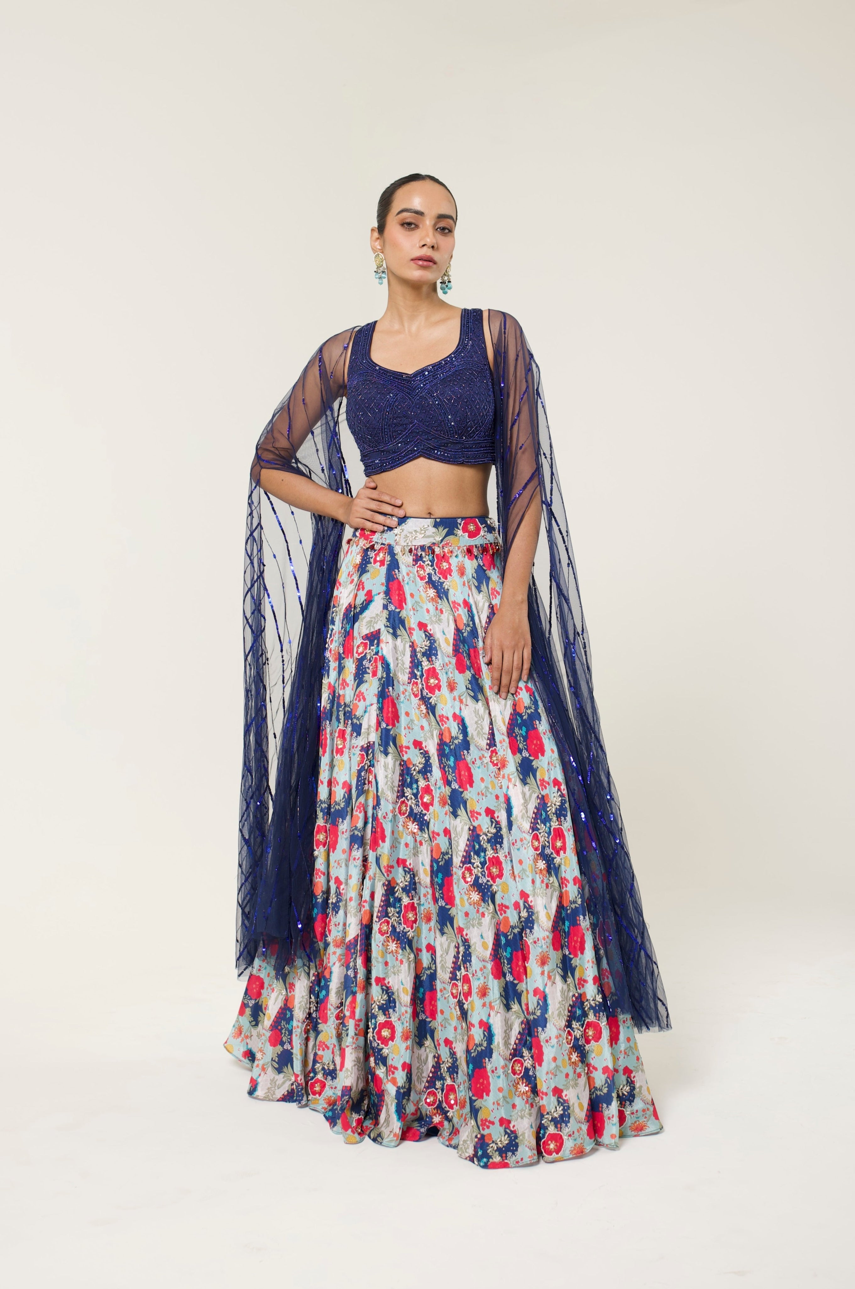 DAHLIA PRINTED LEHENGA SET